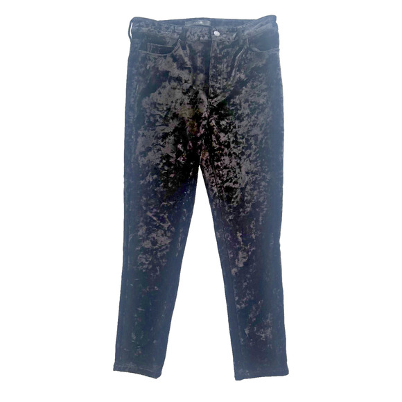 Joe's Womens Velvet Pants Jeans W30 Black Stretch The Charlie High Rise Skinny - Picture 1 of 5